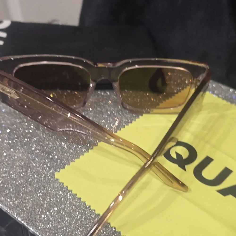 Quay Australia Tell Me More Square‎ Sunglasses- Doe/Tan